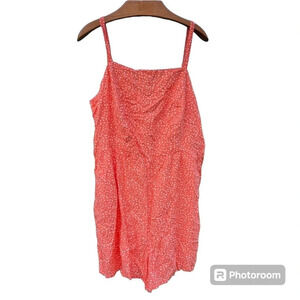 OLD NAVY ~ New Coral Ditsy Floral Soft Romper